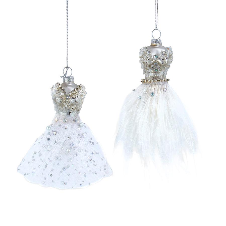 Glass Dress Ornaments