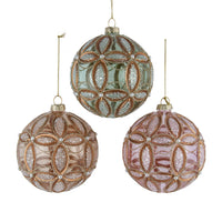 Glass Pastel Ball Ornaments