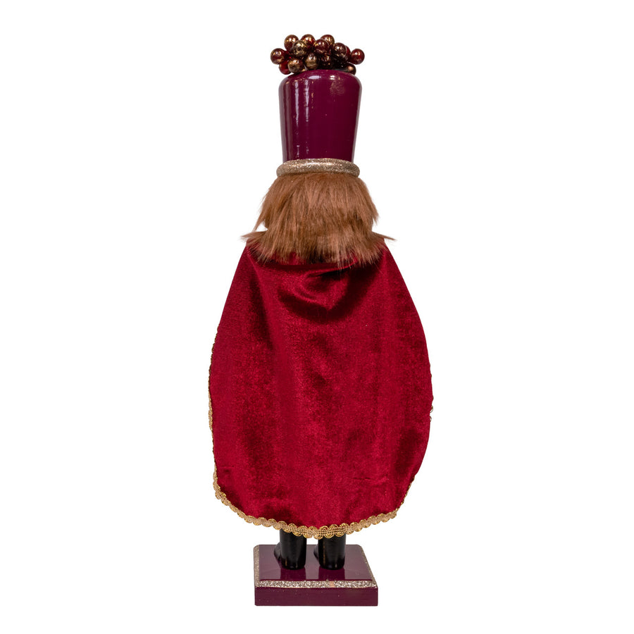 15" Burgundy Wine Nutcracker