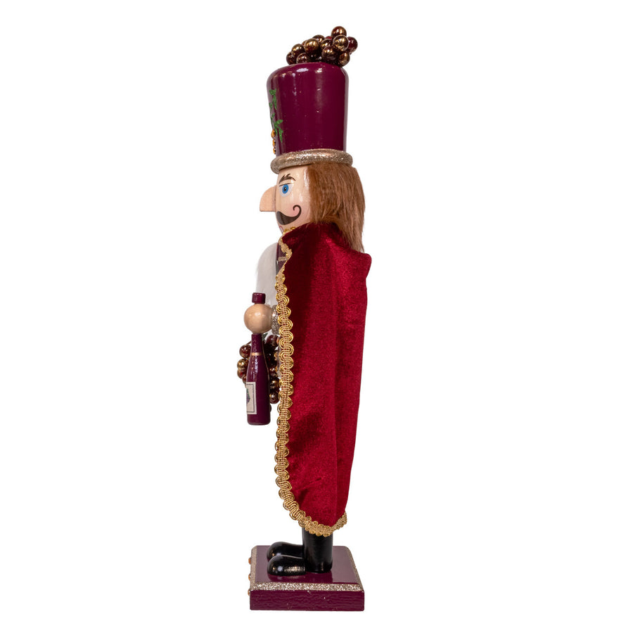 15" Burgundy Wine Nutcracker