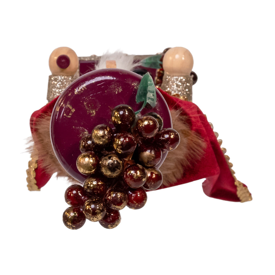 15" Burgundy Wine Nutcracker