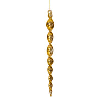 Glass Gold Foil Finish Icicles