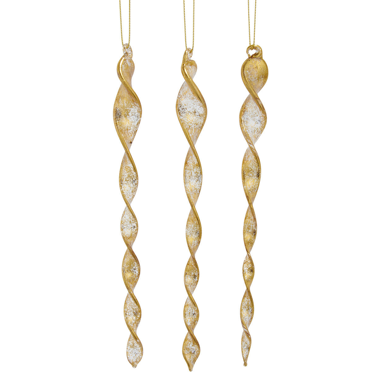 Glass Gold Foil Finish Icicles