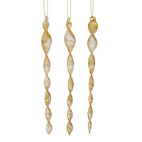 Glass Gold Foil Finish Icicles