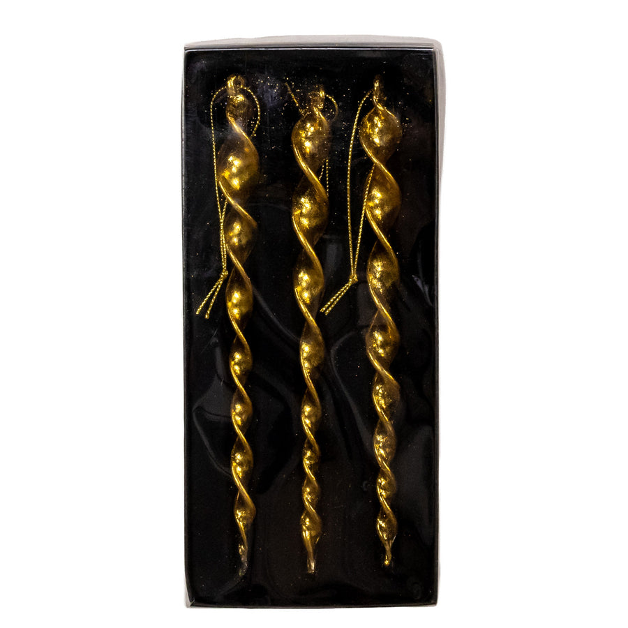Glass Gold Foil Finish Icicles