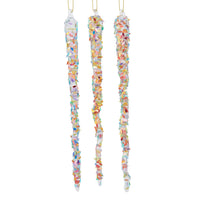 Glass Multicolor Sequin Icicles