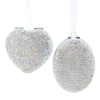 Bedazzled™ Silver Compact Mirror Ornaments