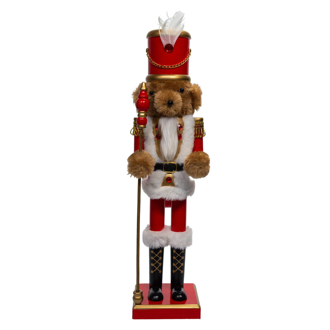 15" Teddy Bear Soldier Nutcracker