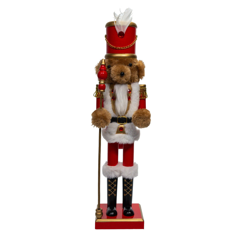 15" Teddy Bear Soldier Nutcracker