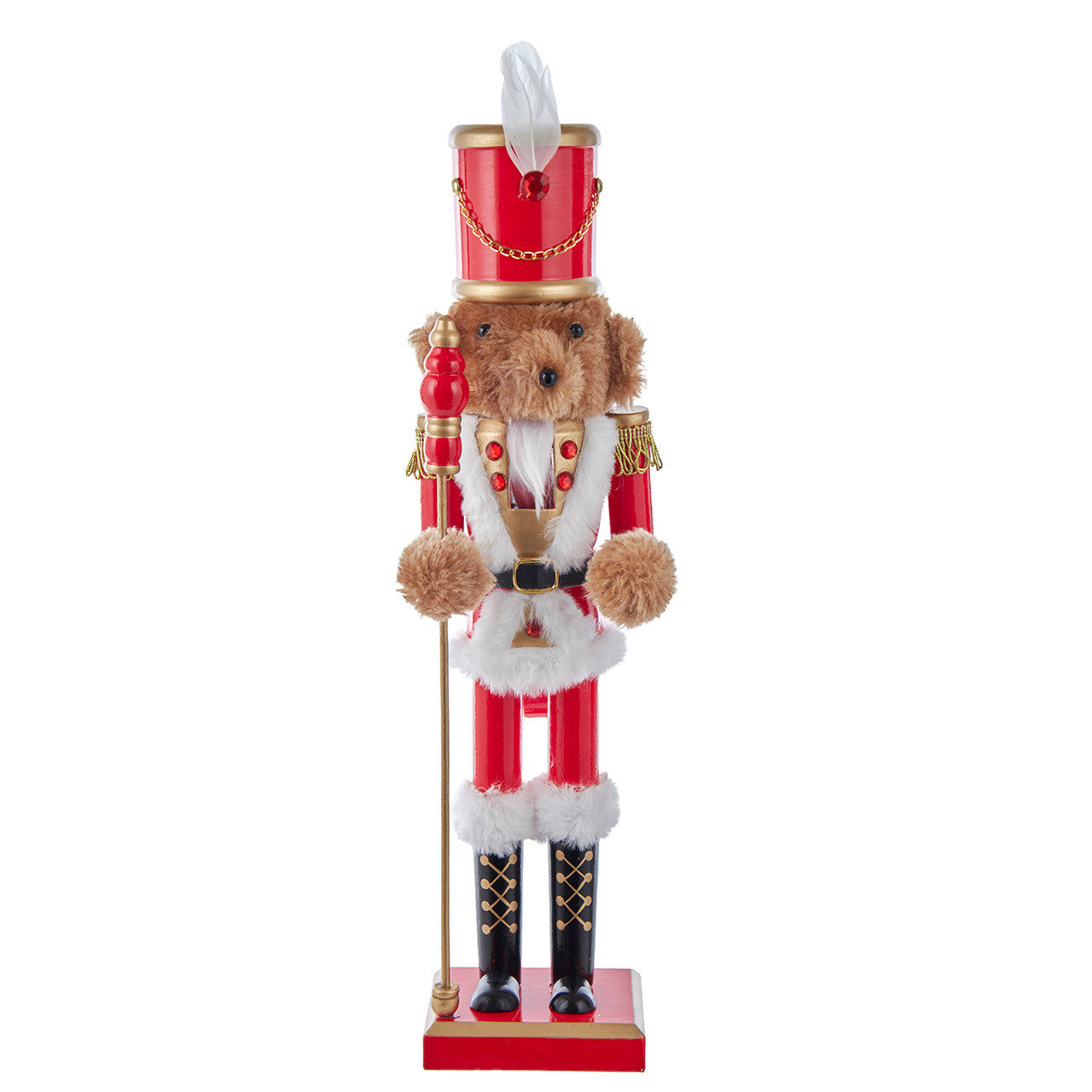 15" Teddy Bear Soldier Nutcracker