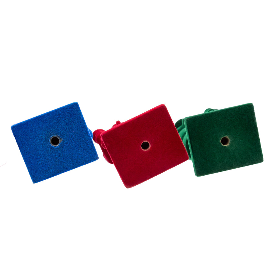 6" Pink, Green, Red & Blue Flocked Nutcracker Ornaments
