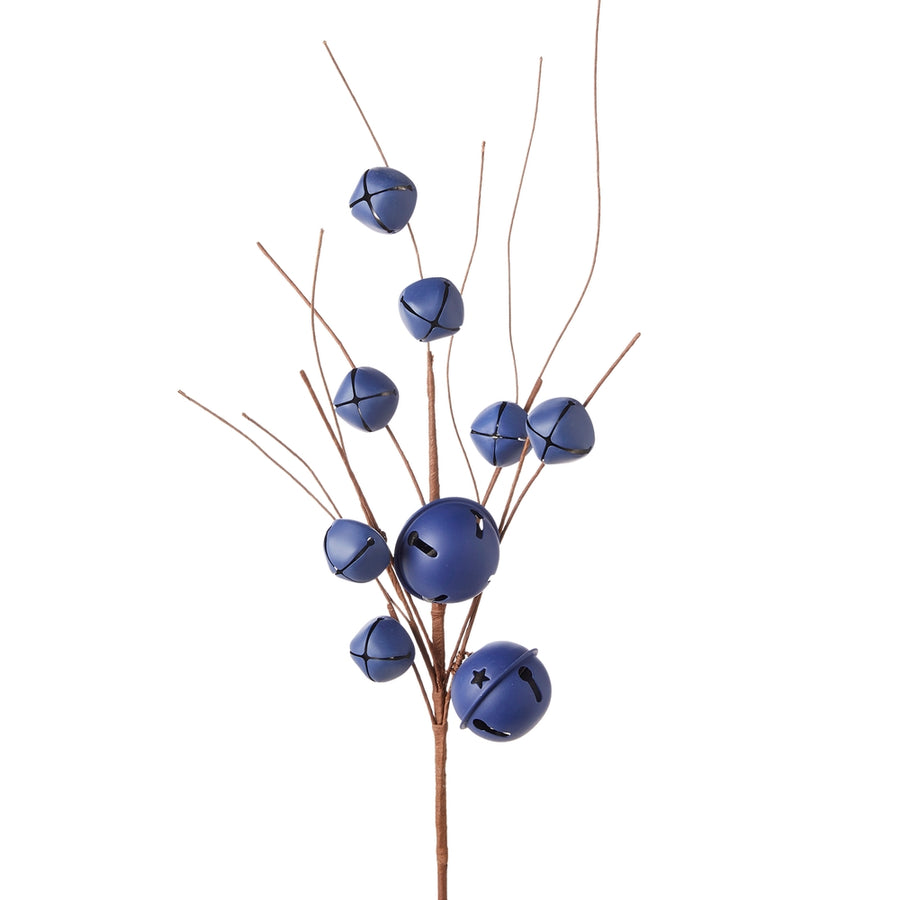 27" Blue Jingle Bell Spray
