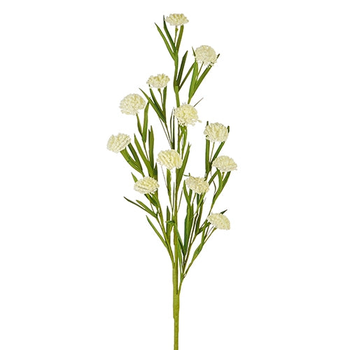 26" White Thistle Spray