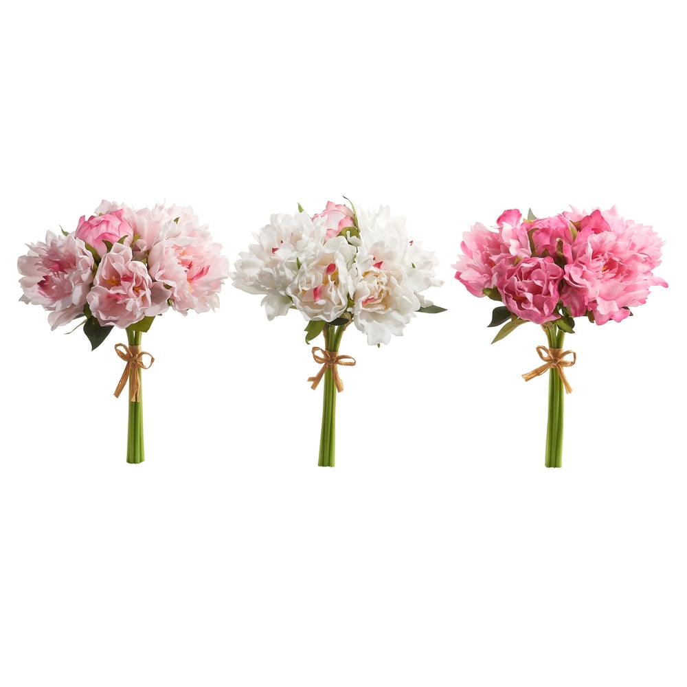 12" Real Touch Peony Bundle