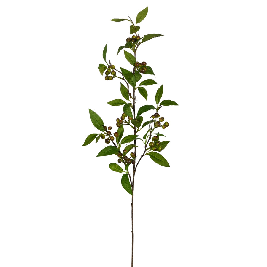 34" Green Berry Floral Spray