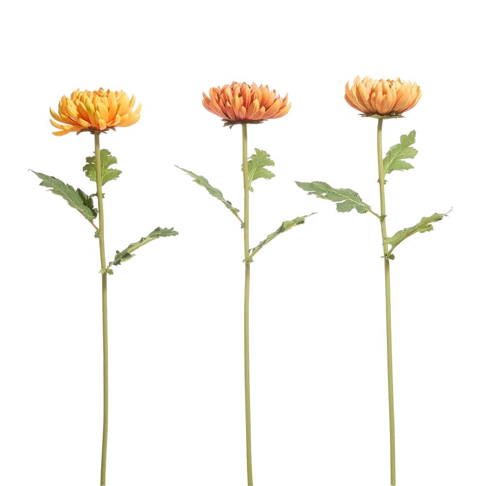24" Orange Mum Stem