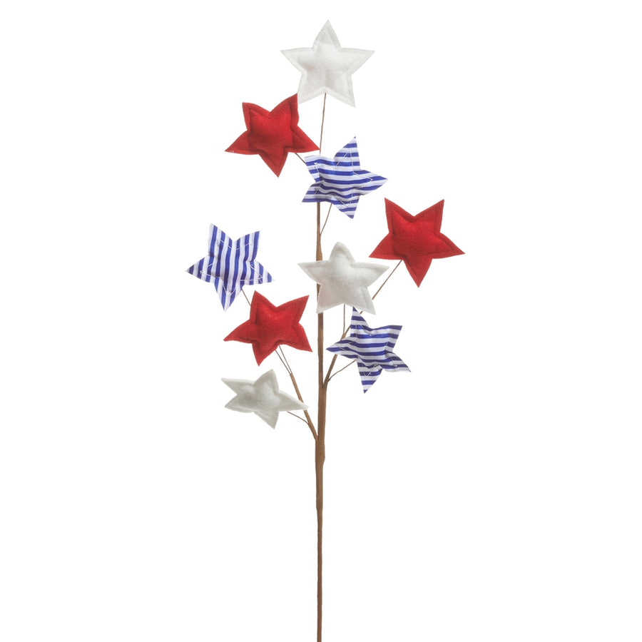 28" Red White and Blue Star Spray