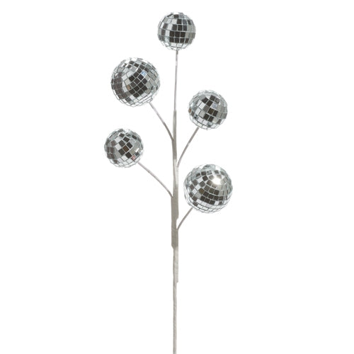16" Silver Disco Ball Pick