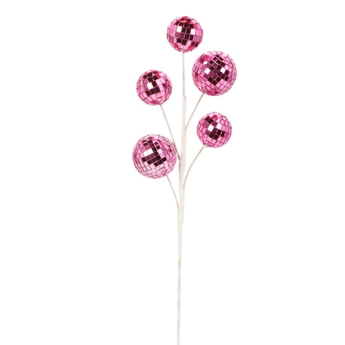 16" Pink Disco Ball Pick