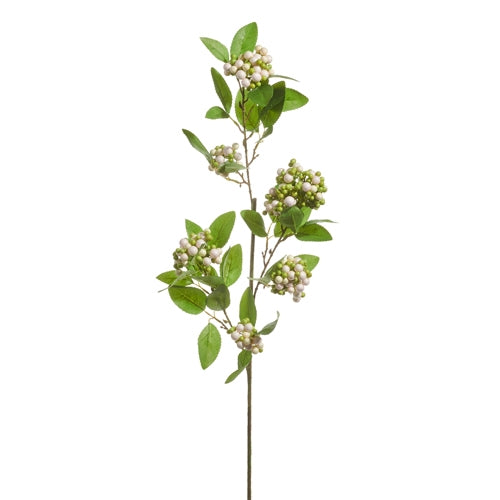 34" White Berry Spray
