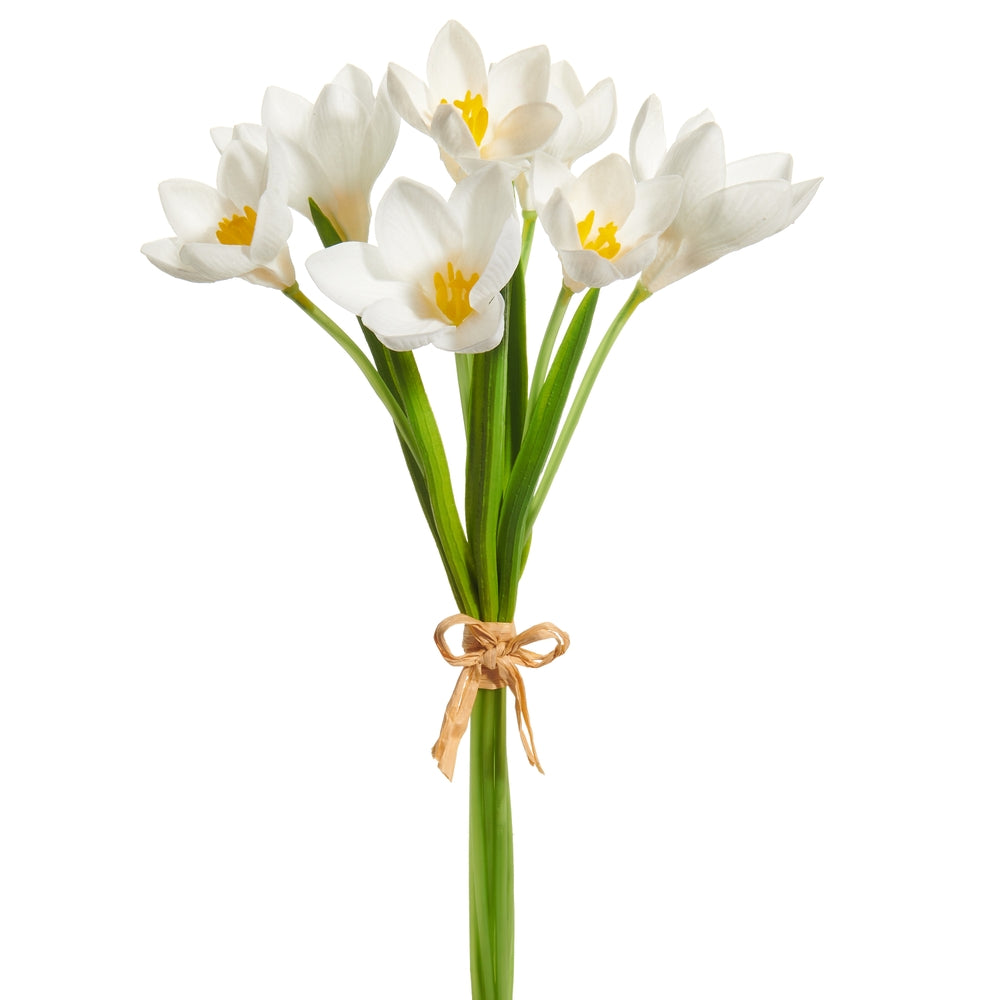 12" Real Touch White Crocus Bundle