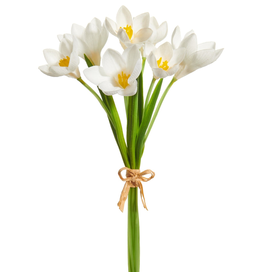 12" Real Touch White Crocus Bundle