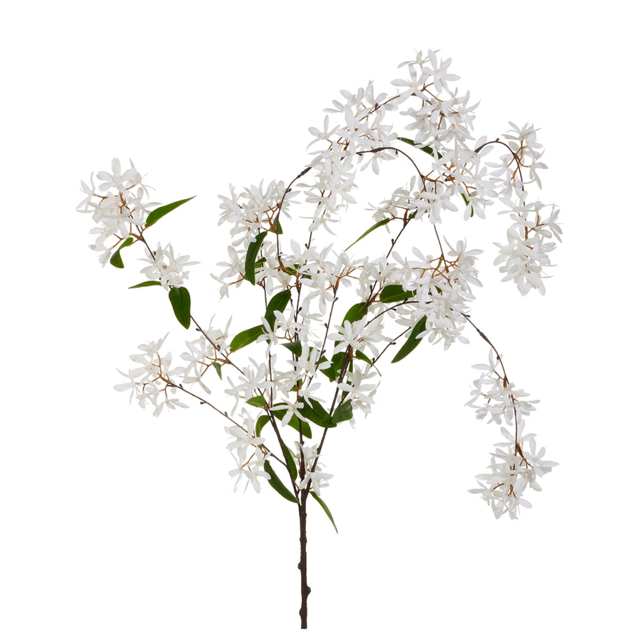 34" White Hanging Bush