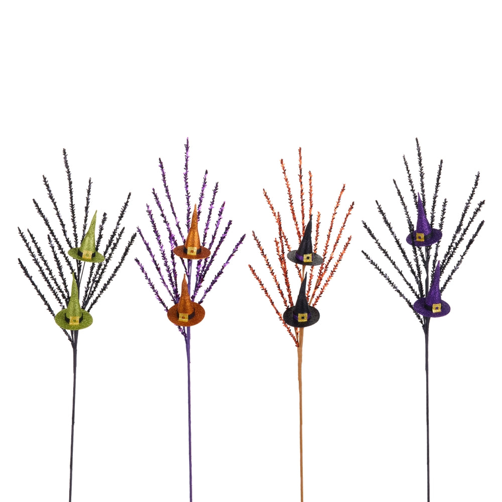32" Tinsel Witch Hat Sprays