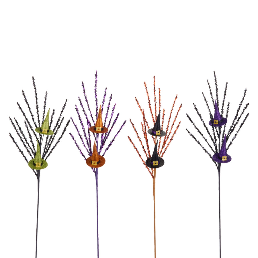 32" Tinsel Witch Hat Sprays