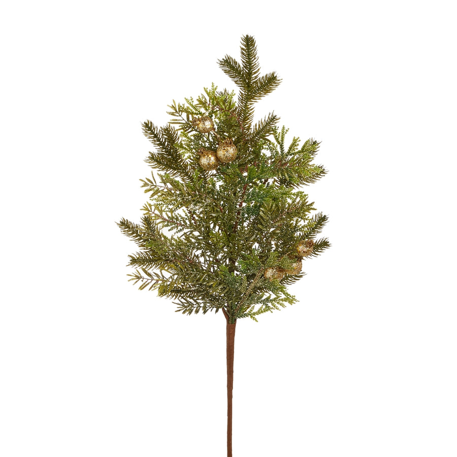 29" Gold Glitter Mixed Greenery Spray with Pods
