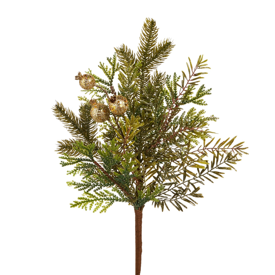 17" Gold Greenery Spray