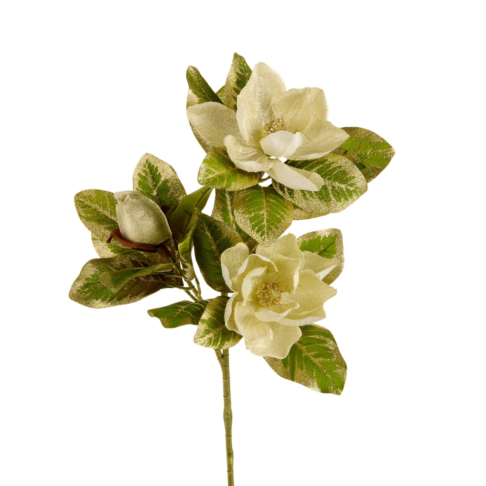 32" Gold Magnolia Spray