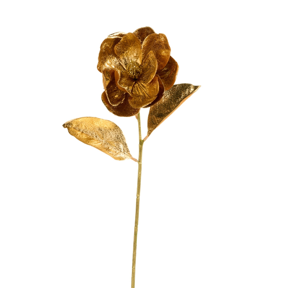 30" Gold Magnolia Stem