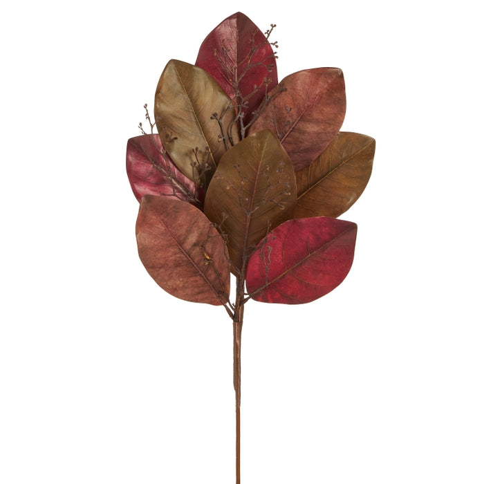 Magnolia Leaf Spray 24.5" Multicolor PE