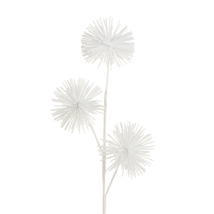 28" White Tinsel Spray