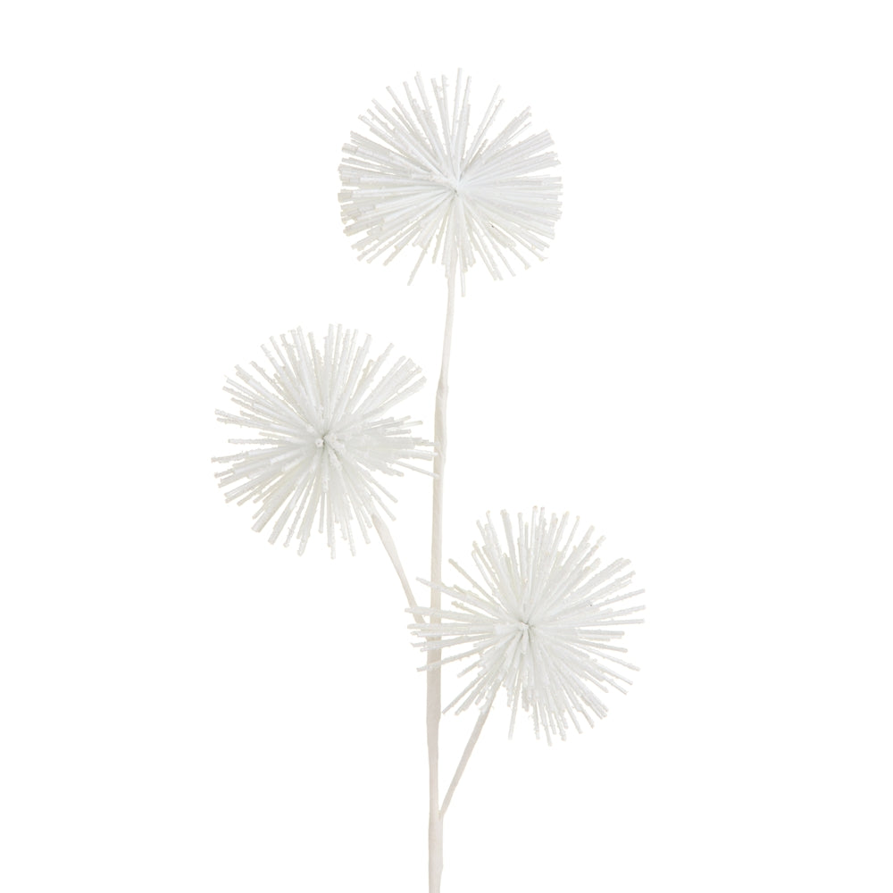 28" White Tinsel Spray