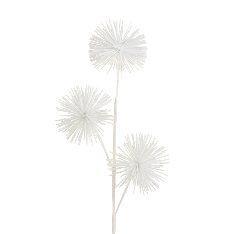 28" White Tinsel Spray