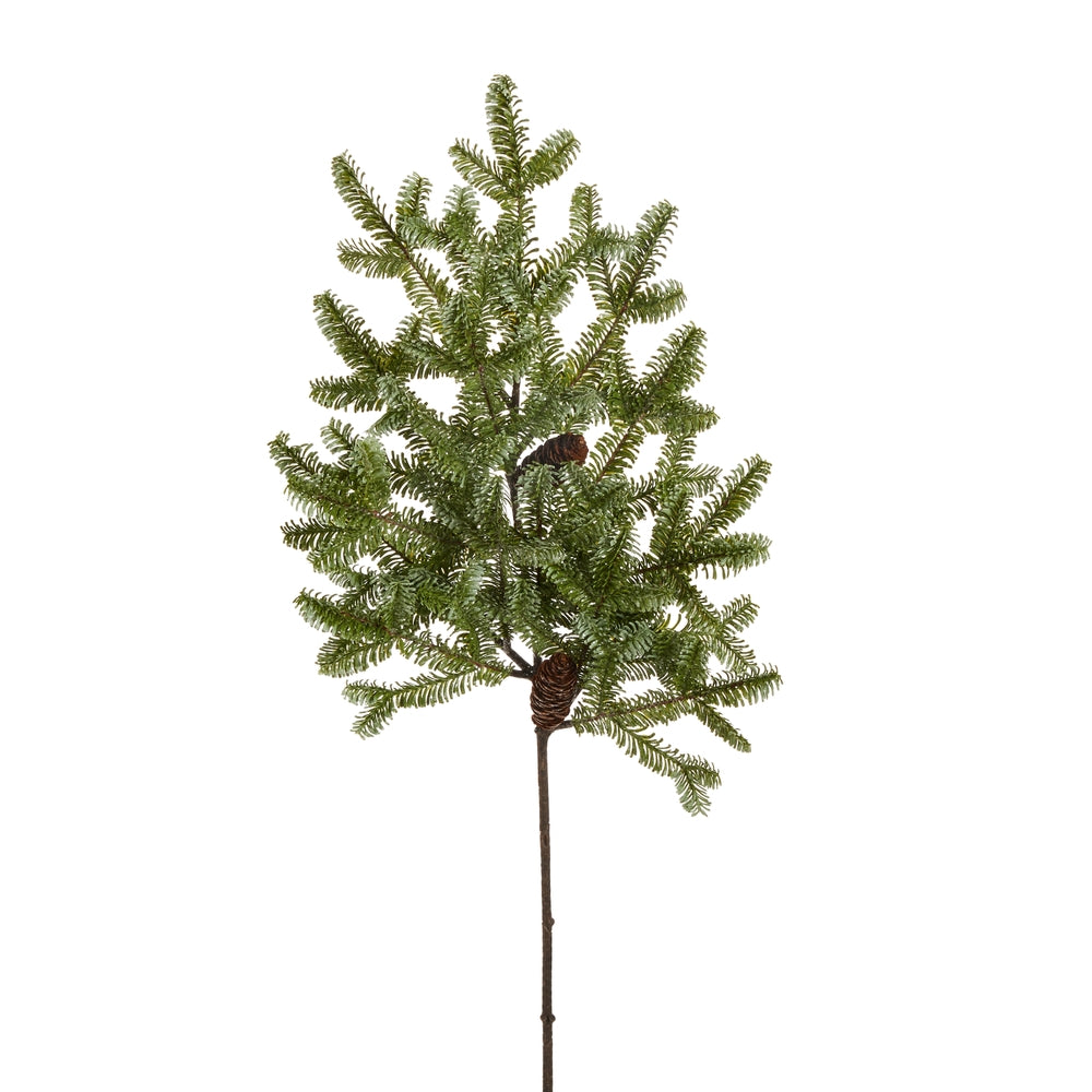 37" Iced Soft Green Pine Spray