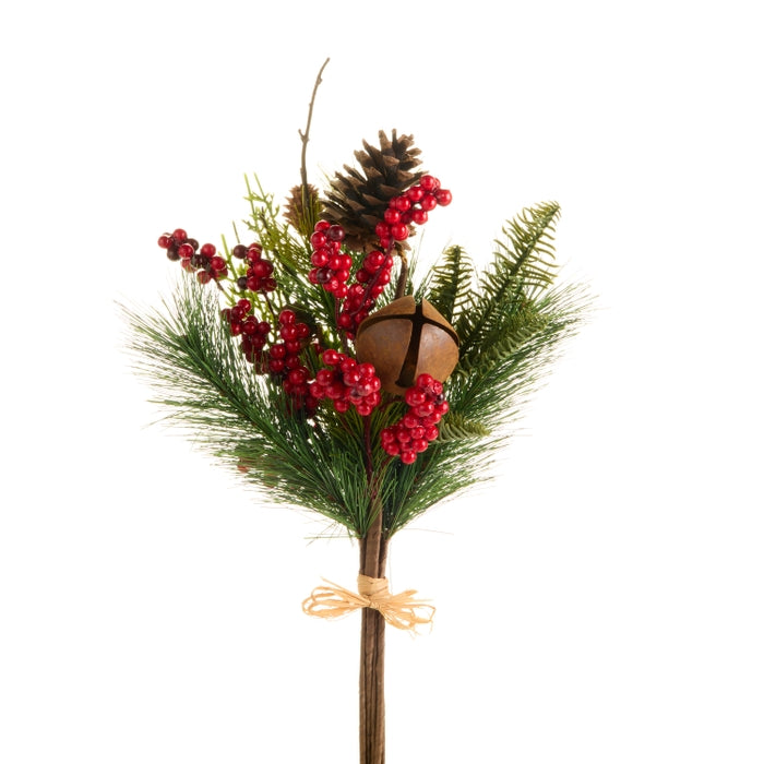 16" Berry, Pinecone, and Bell Bundle