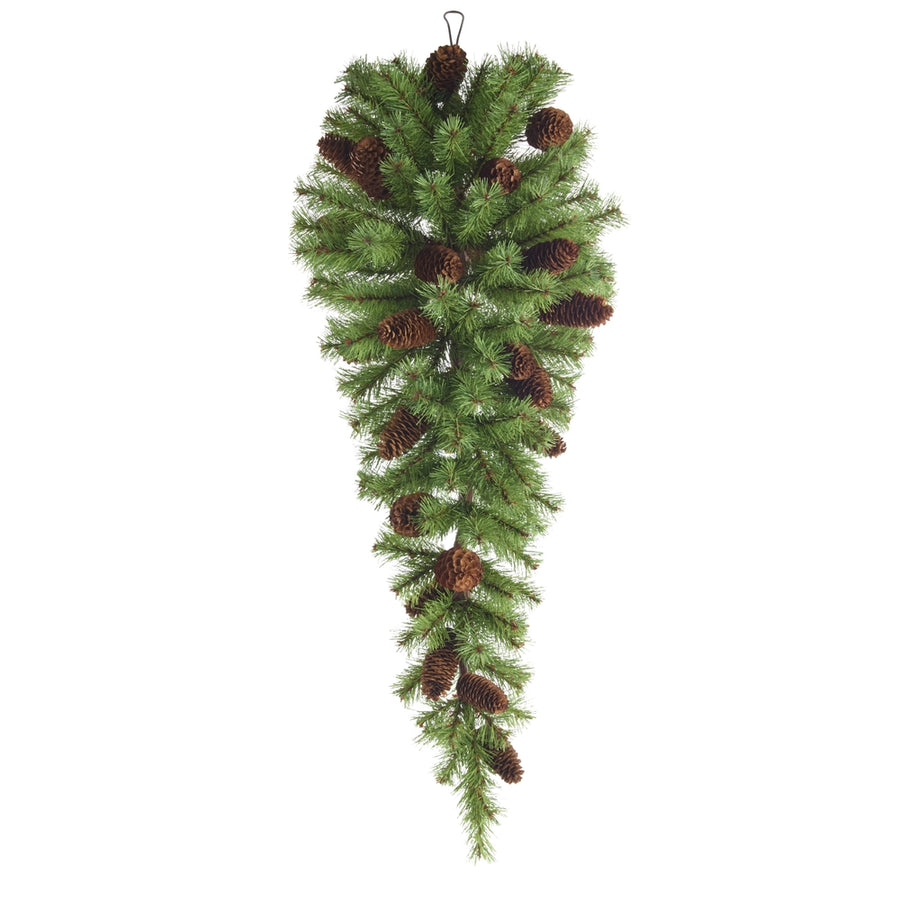 29" Pine and Pinecone Teardrop Swag