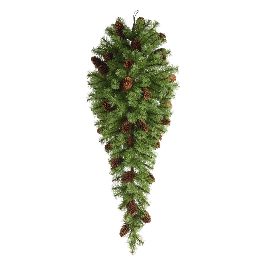 36" Pine and Pinecone Teardrop Swag