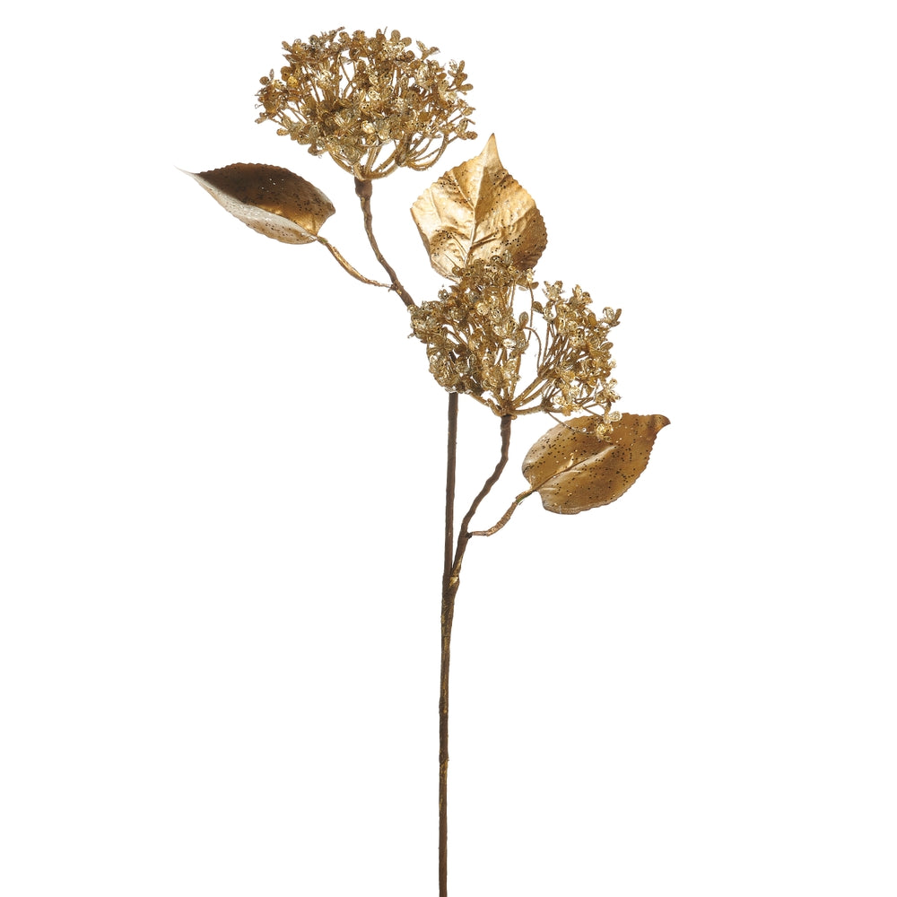 25" Metallic Gold Hydrangea