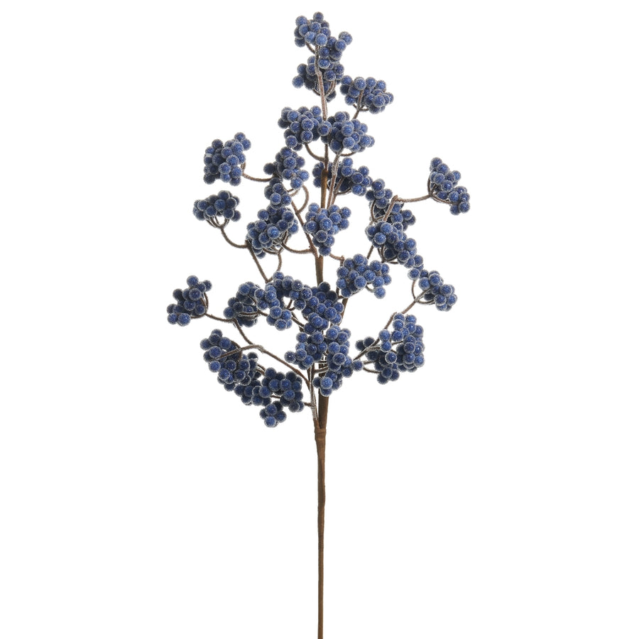 27" Blue Cluster Berry Spray