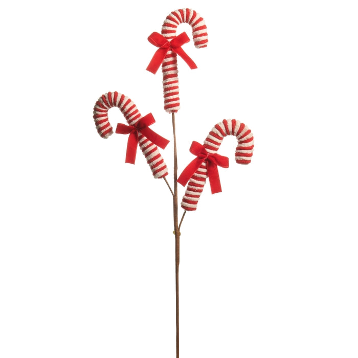 29" Red and Tan Peppermint Spray