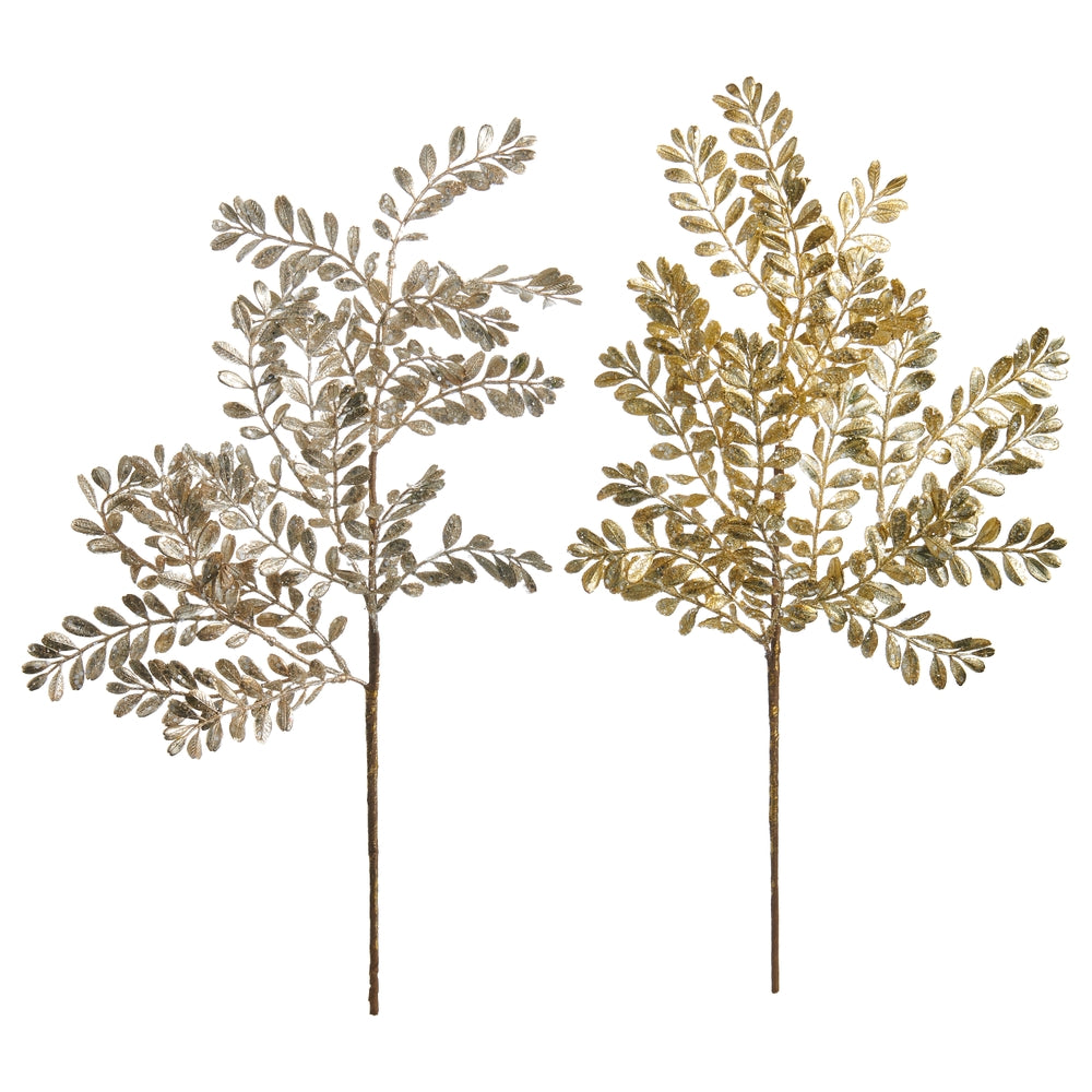 28" Gold and Champagne Laurel Leaf