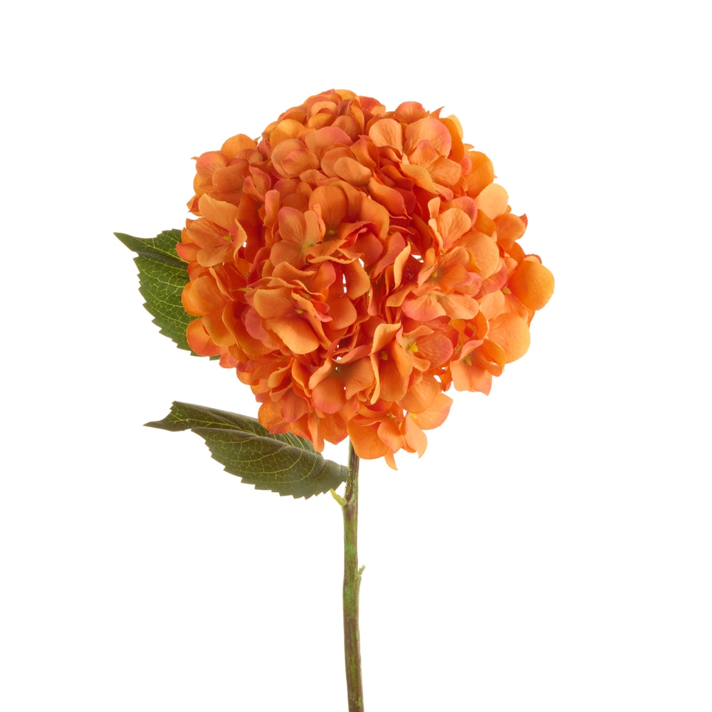 26" Orange Hydrangea Stem