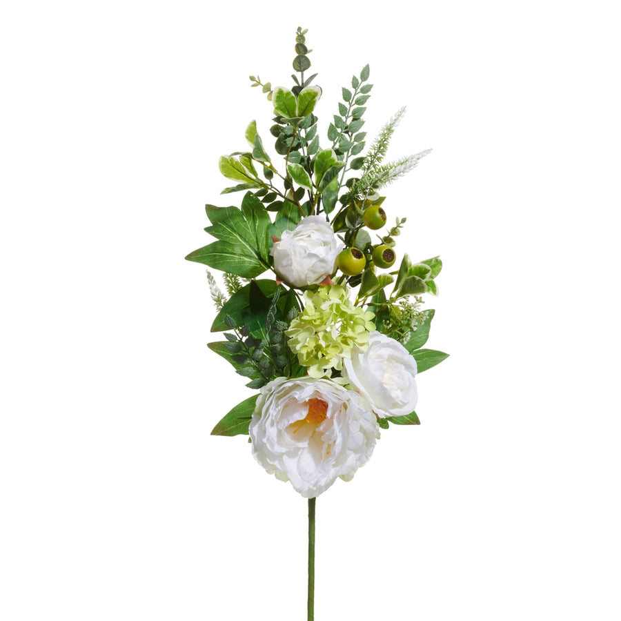 29" Mixed White Floral Spray