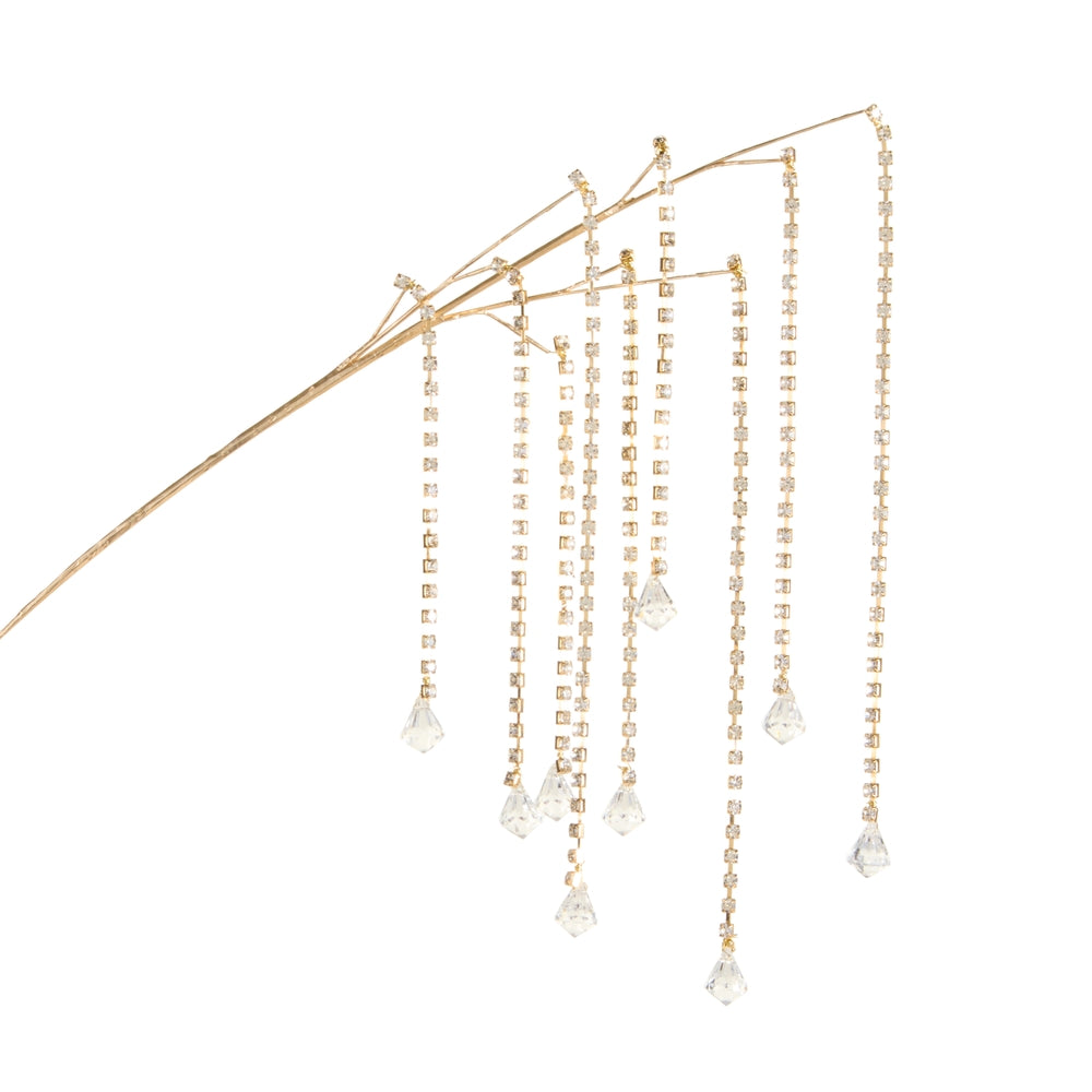 37" Gold Rhinestone and Jewel Spray