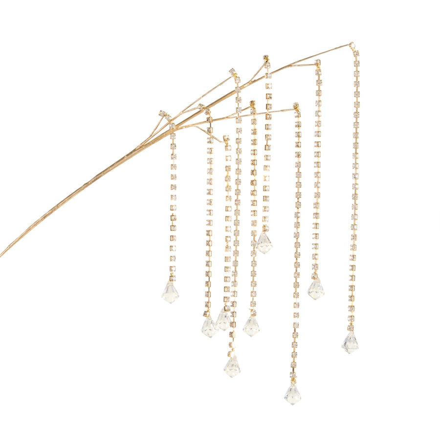 37" Gold Rhinestone and Jewel Spray