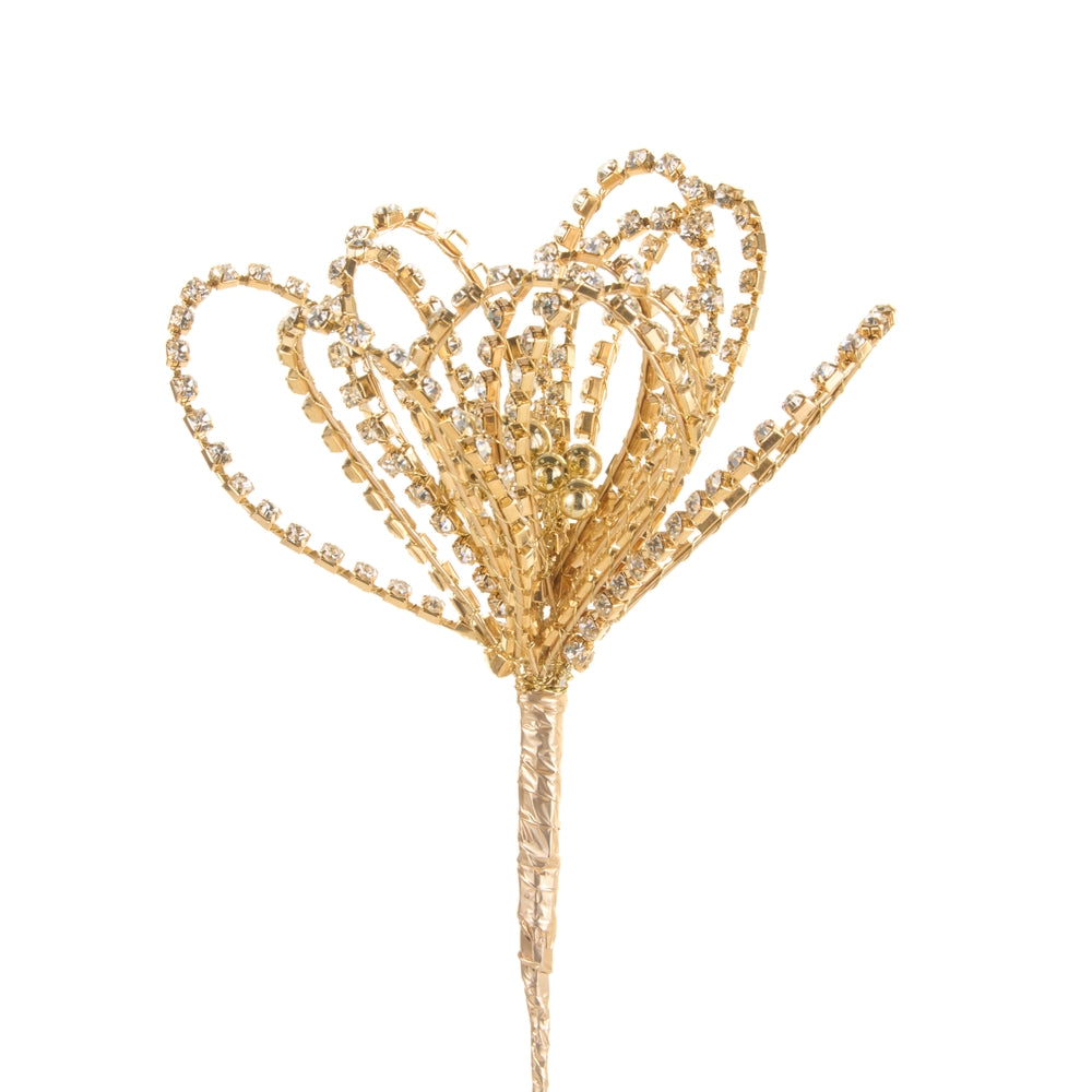 23" Gold Rhinestone Flower Stem